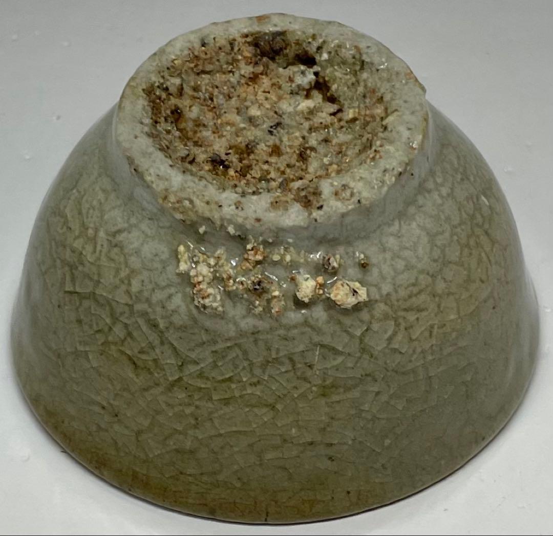 李朝　井戸盃　ぐい呑　高麗青磁　箱付　y012