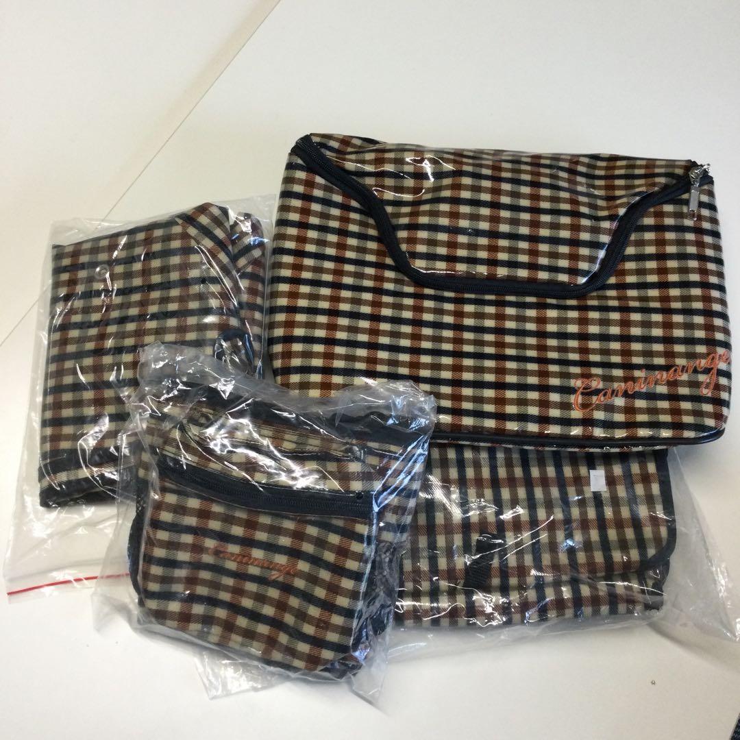 天使のカート　ポルテブラウンチェックＬサイズ　バッグ