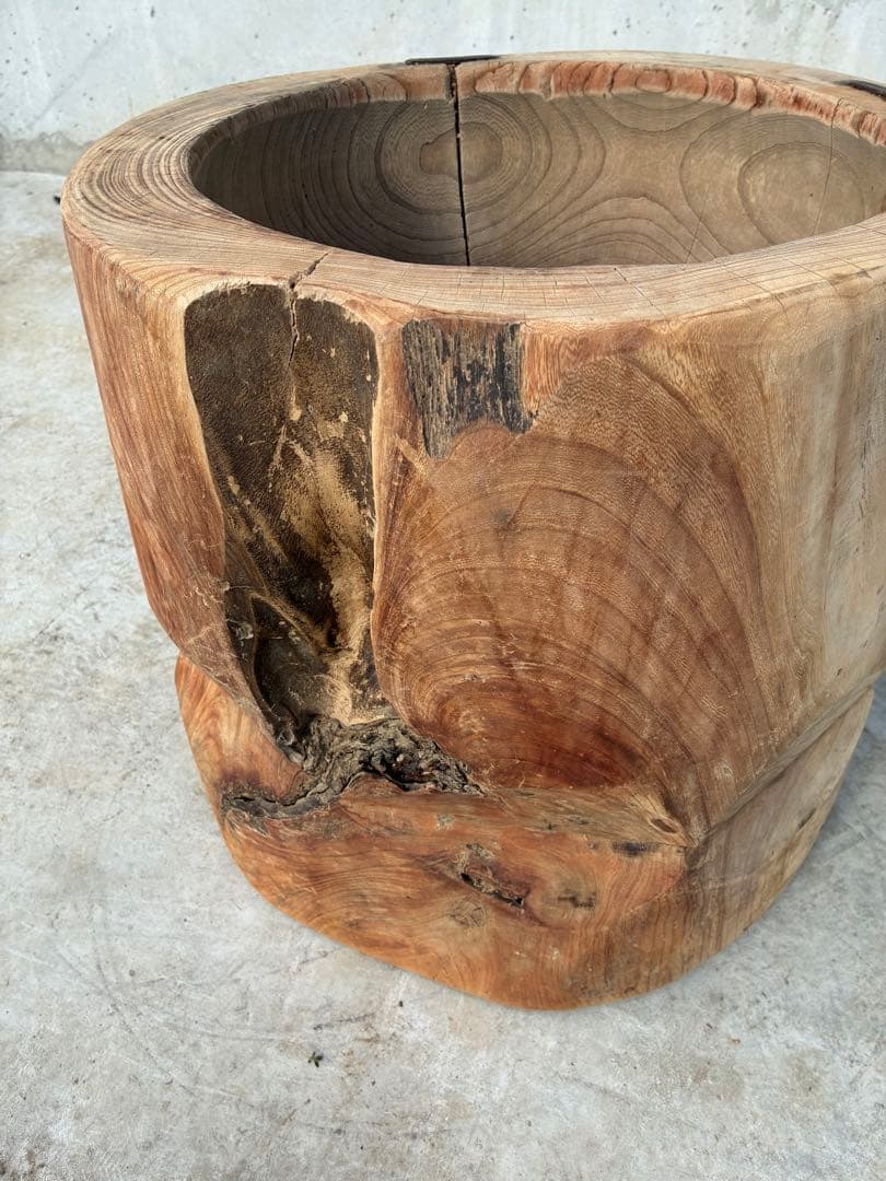 【専用出品】欅　臼のみ　杵は別出品