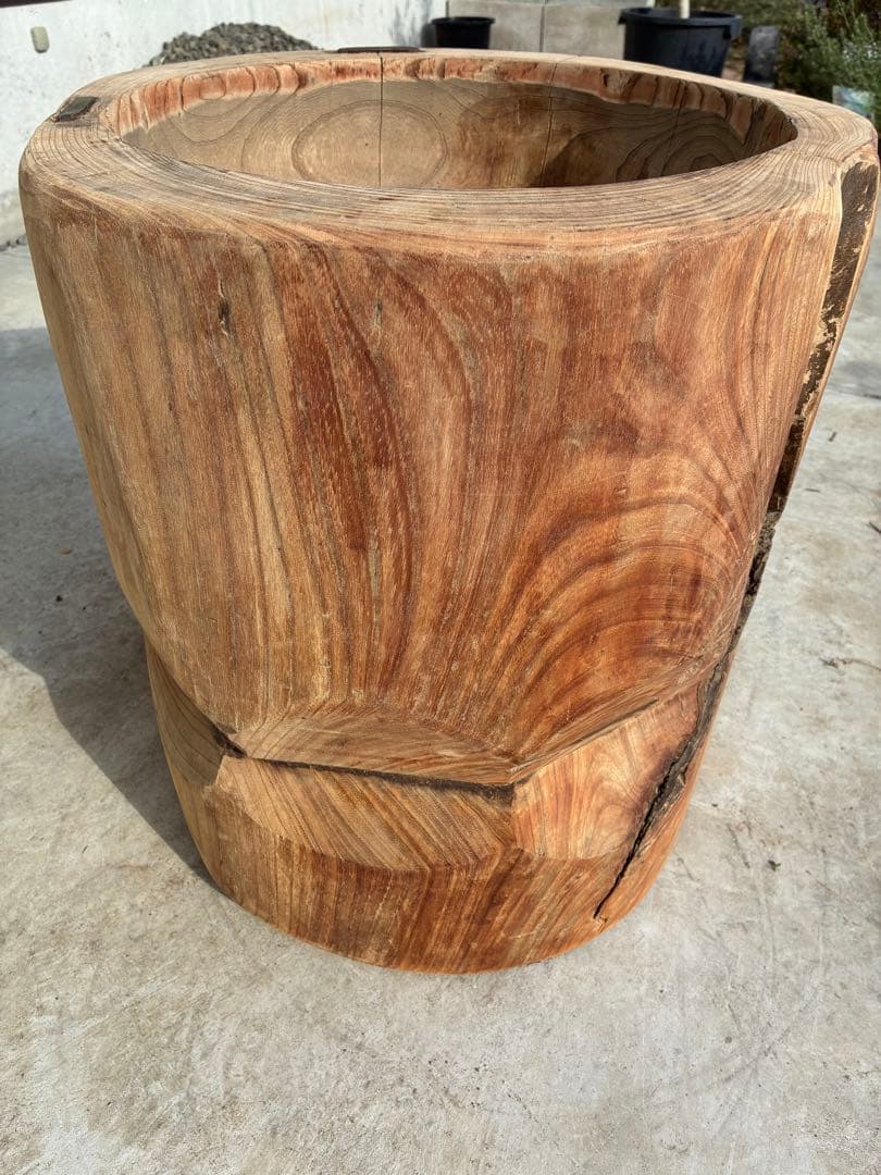 【専用出品】欅　臼のみ　杵は別出品