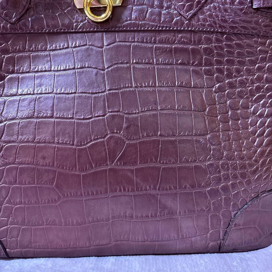 傳濱野クラッシーアーバントート　クロコ型押し　ミニ