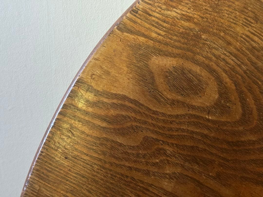 ちゃぶ台 昭和レトロ 木製 円形 ローテーブル 当時物