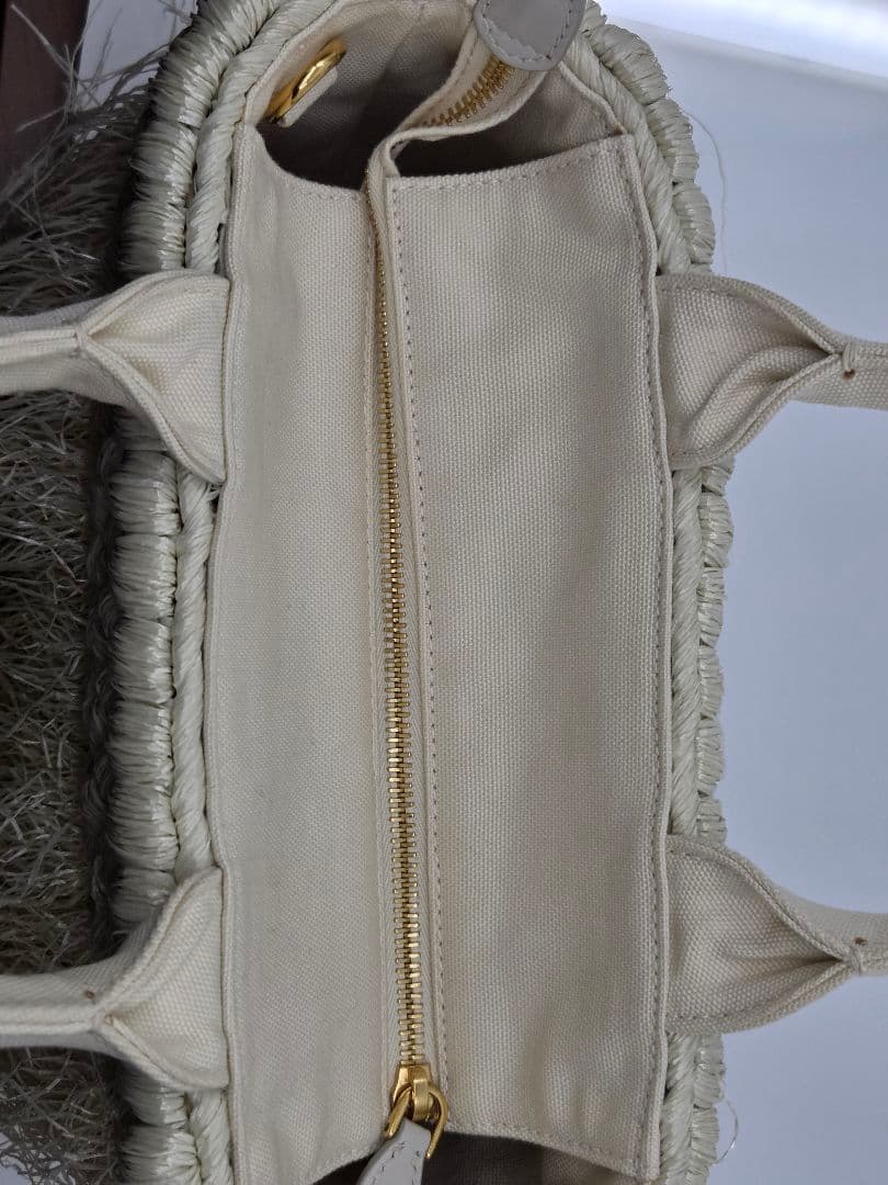 PRADA フリンジラフィア　かごバッグ