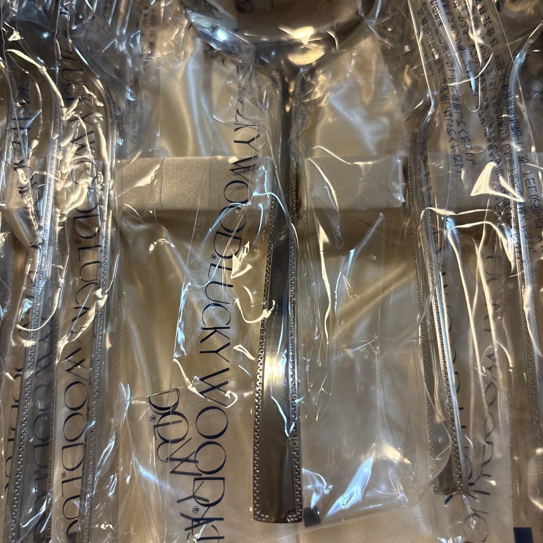 ラッキーウッド　カトラリー53本　ステンレス　18-12 6客セット