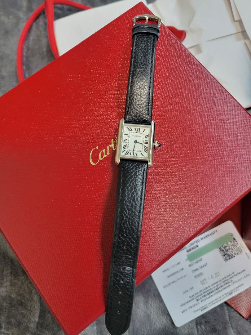 腕時計⌚CartierカルティエタンクマストSM　WSTA0042ハルカス購入☆