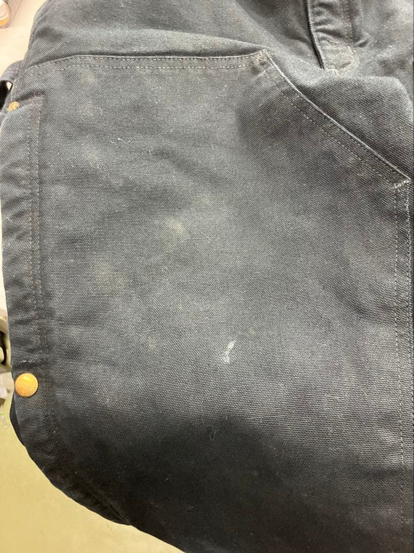 carhartt BLACKオーバーオール　ダブルニー仕様　W38Ｌ30