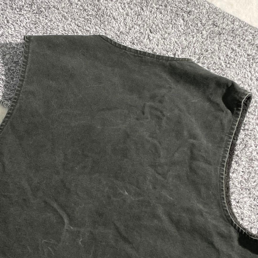 カーハート　ダックベスト　モスグリーン　MOS　USA製　裏ボア　XXL　00s