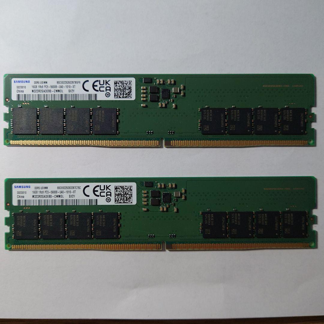 コ*デ様 Samsungデスクトップ用 32GB(16GB✕2)メモリ DDR5
