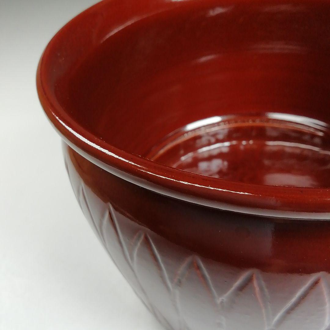 Ｗ１５８　建水　『溜塗　菊形建水』『竹師　宗甫 造』　共箱　茶道具