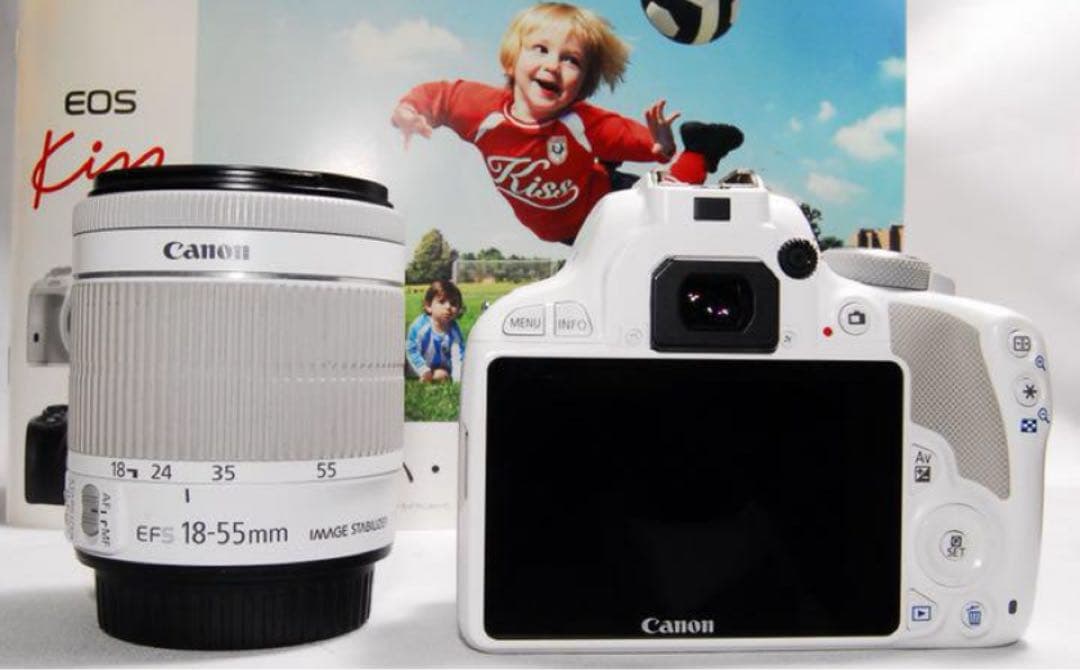 Canon kiss x7☆希少ホワイト☆スマホに転送☆高性能レンズ！