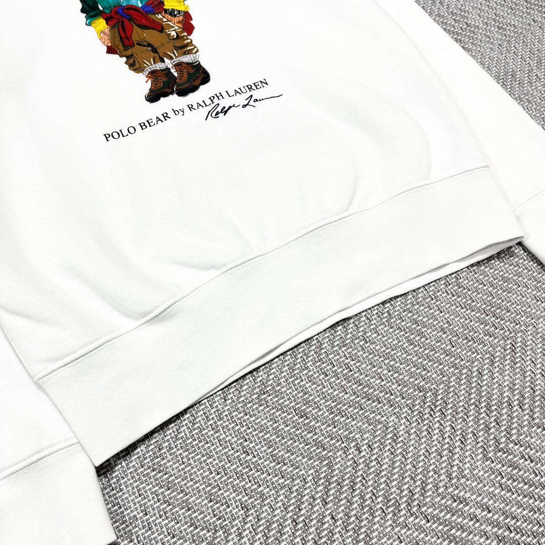 極美品✨️ ポロラルフローレン 現行 スウェット ポロベア ホワイト 裏起毛