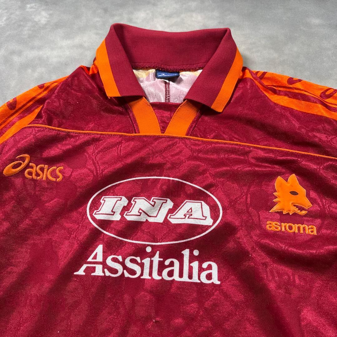 イタリア製1995-96 asics ASローマ背番号8スタットゥートR21