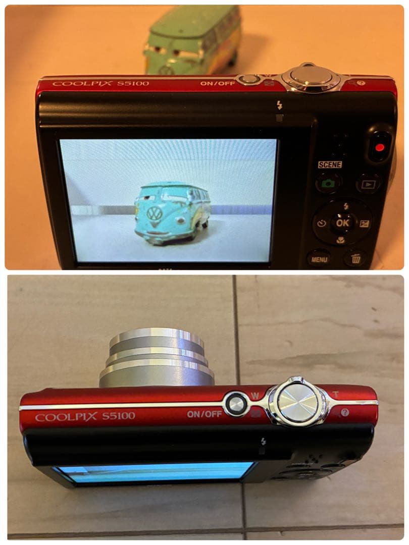 【美品】【動作品】Nikon COOLPIX S5100 クリアレッド デジカメ