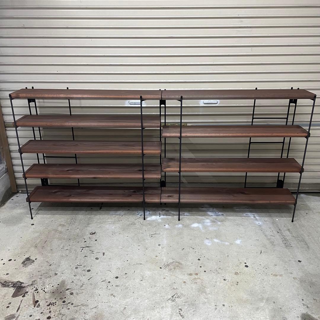 新商品‼️手作りアイアン家具 折り畳みラック 西海岸インテリア 幅200cm