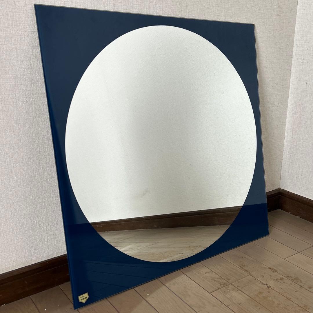 TOTO 耐食鏡　壁掛け鏡　化粧鏡　鏡　ミラー　角形　レトロ　70×70cm