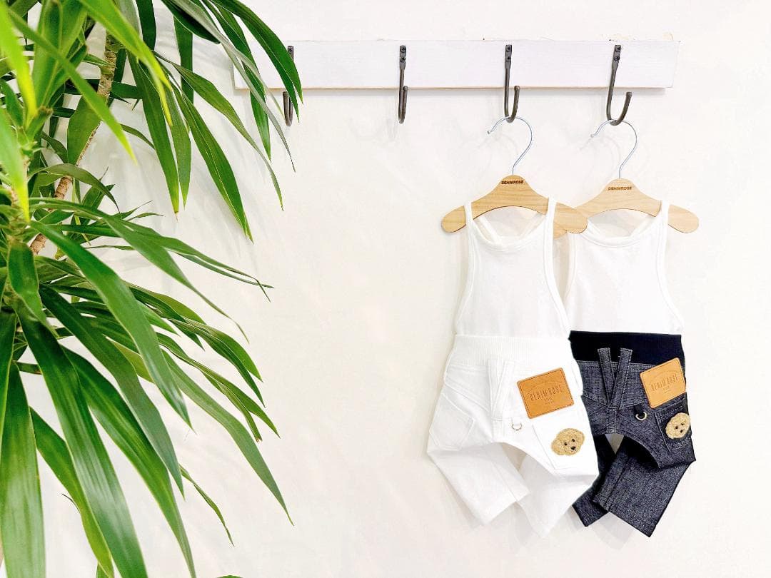 DENIM ROSE ワッペンカラーデニムパンツ