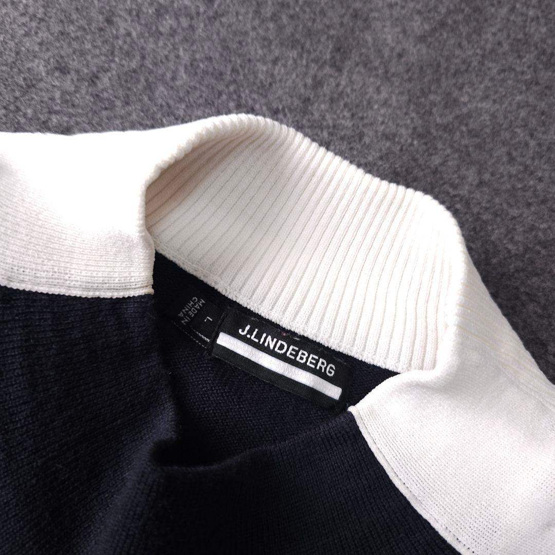 【ジェイリンドバーグ】ブリッジライン モックネック 長袖ニットセーター L