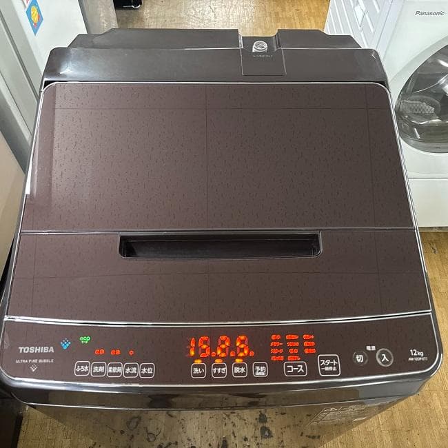 地域限定送料無料　美品【 TOSHIBA 】東芝 全自動洗濯機 AW-12DP1