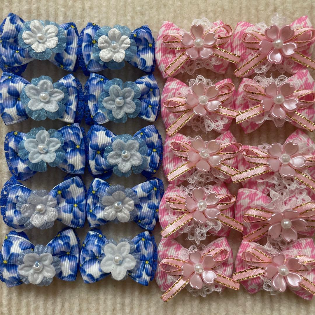 ペット用リボンお花