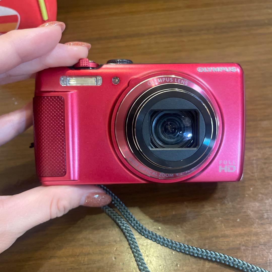 【美品】OLYMPUS SH-21 レッド デジタルカメラ か