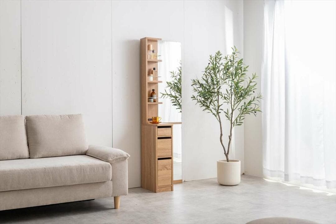 IN DR SGT　ドレッサー　姿見　ナチュラル＊ホワイト　コスメ　メイク