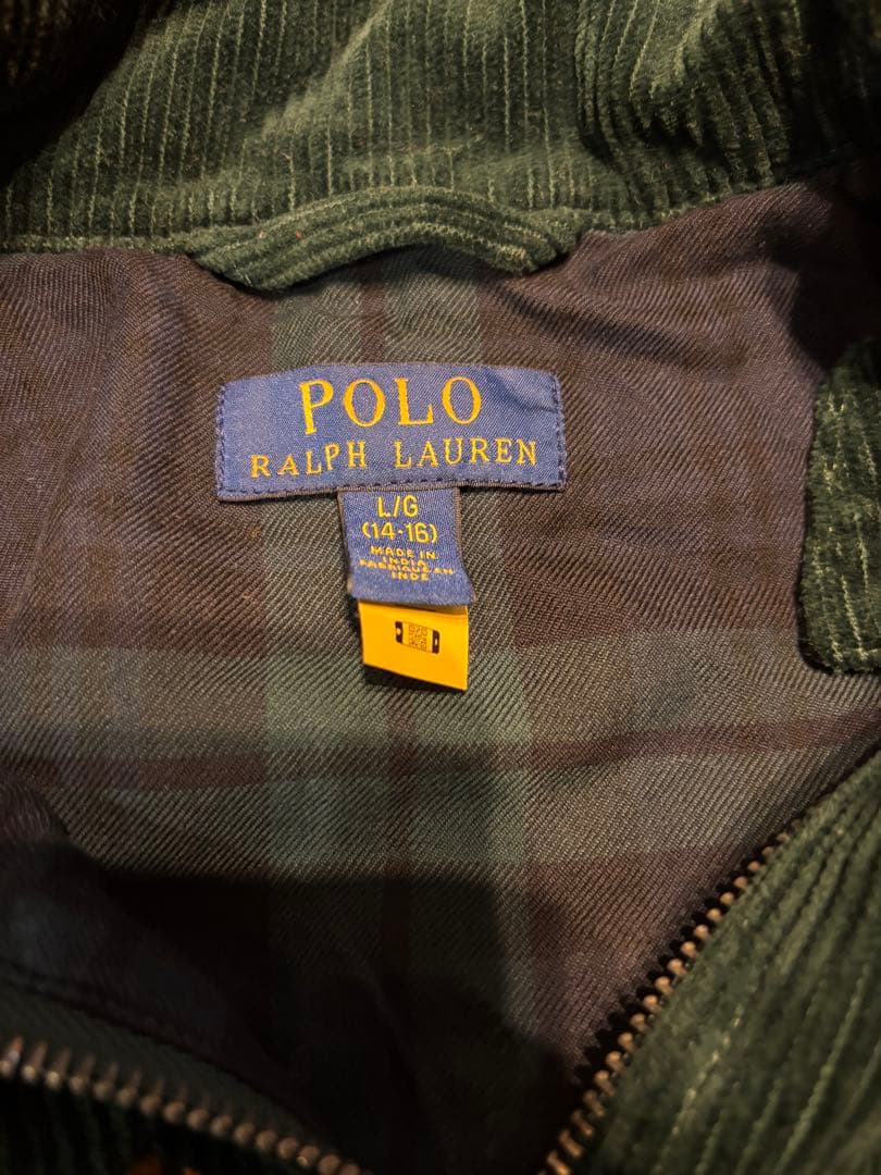 ラルフローレン　チェック柄ジップアップジャケット