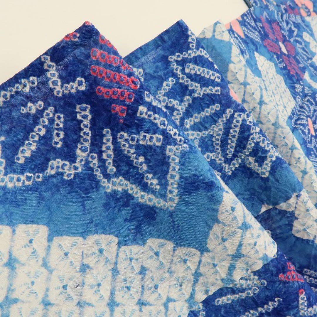 有松鳴海絞り 洗える夏着物 高級浴衣 着物 A3349