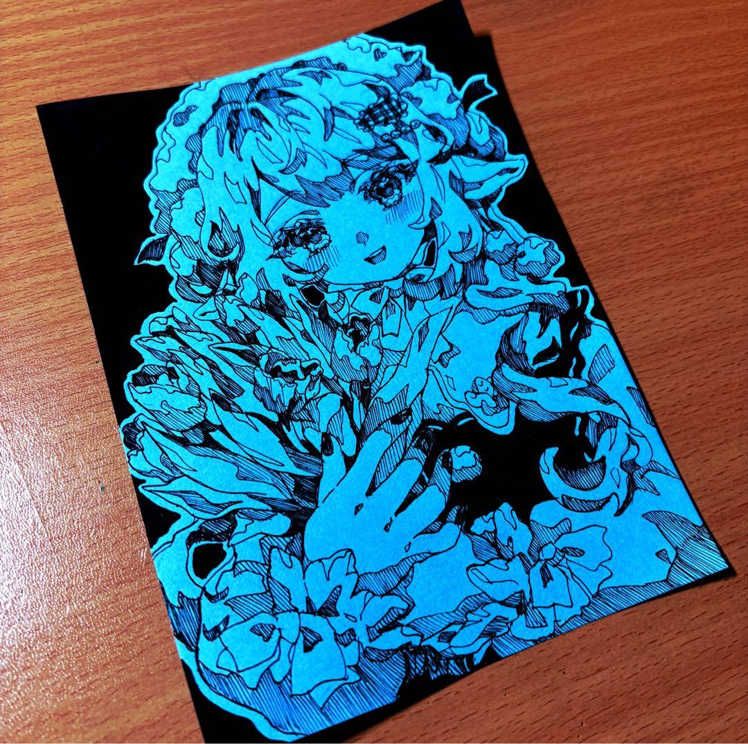 オリジナル 手描きアナログイラスト 画用紙