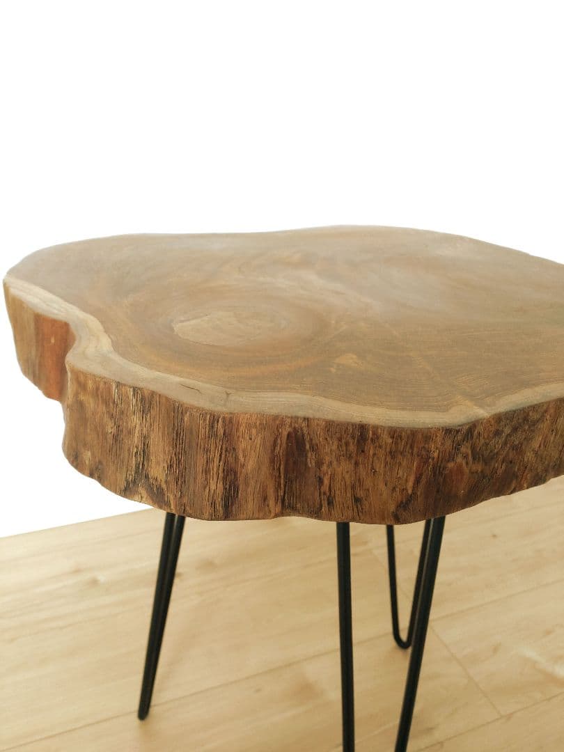切り株 サイドテーブル アイアン