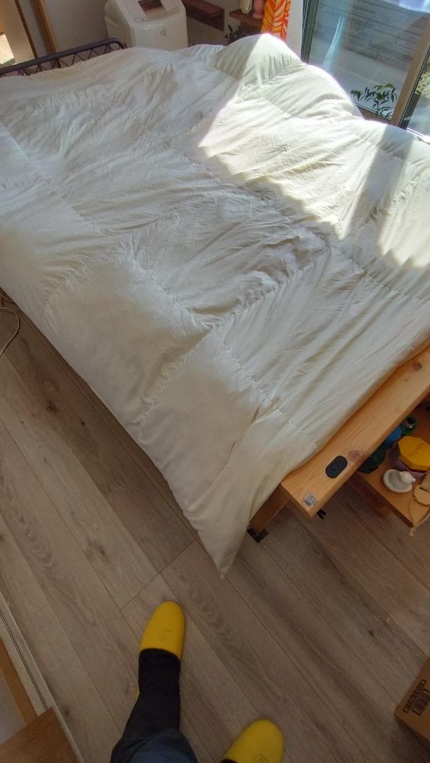 ニトリ　掛け布団　羽毛布団　ダブルサイズ　ホワイト