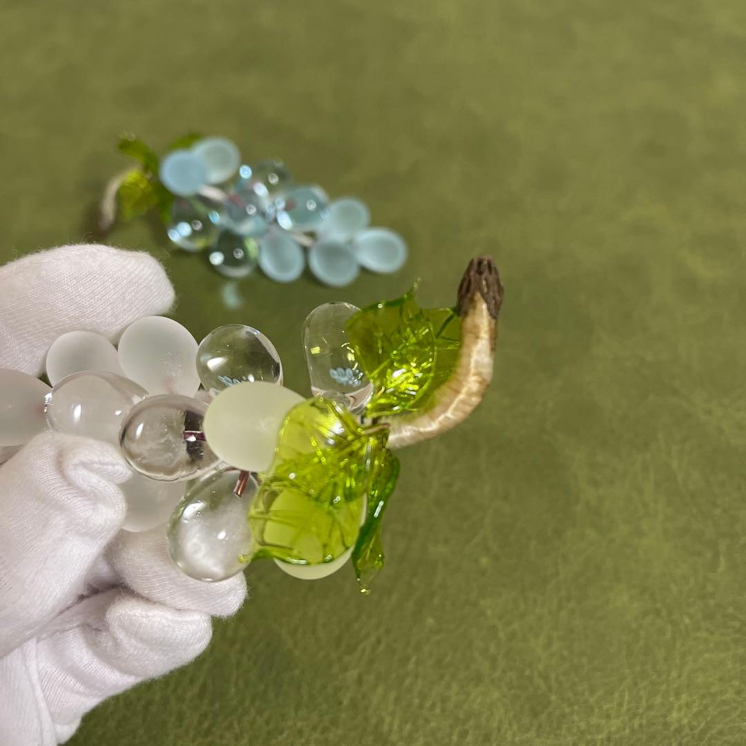 ヴェネチアングラス　ムラーノガラス　ぶどう　ガラス細工　イタリア　ヴィンテージ