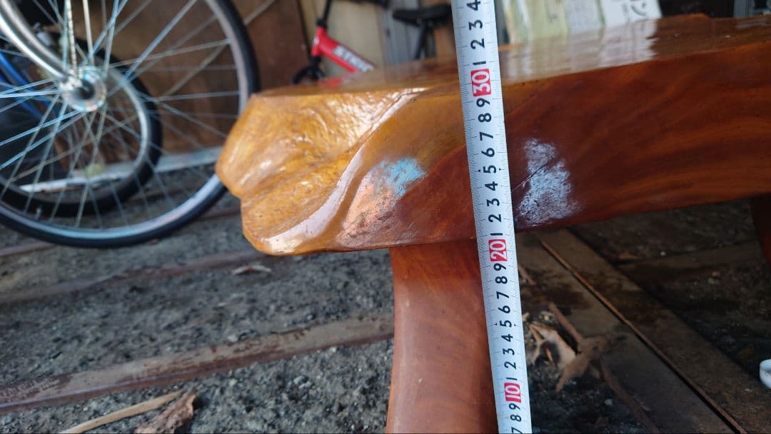 ちゃぶ台 高級感 木製座卓 自然な形状 茶色 花台 飾り台