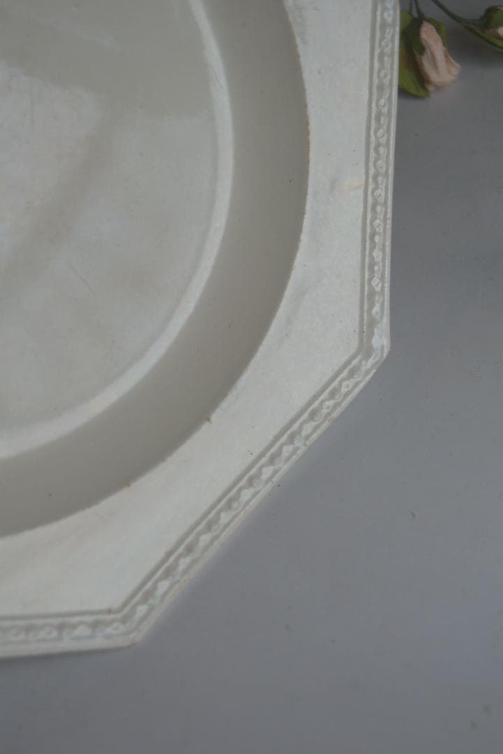 美品1804年　初期ショワジー　ファイアンスフィーヌ　オクトゴナル　デセール平皿