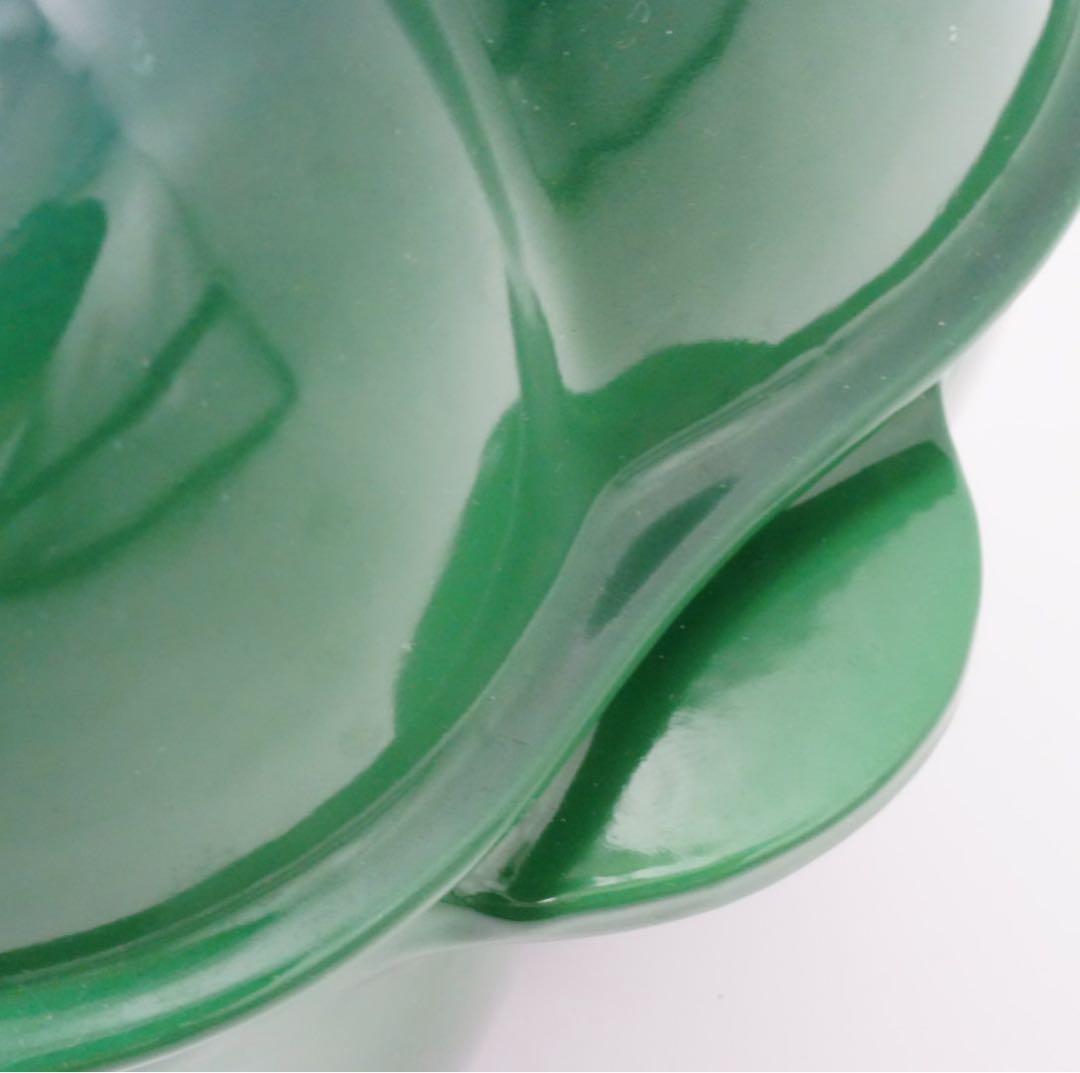【美品】LE CREUSET　ピーマンココット　グリーン　18cm ビンテージ