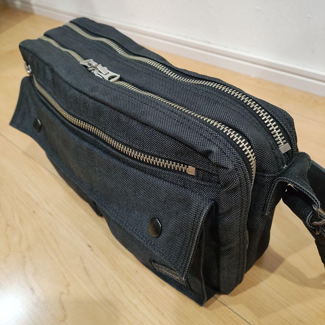ポーター　ブラックキャンバス　ショルダーバッグ