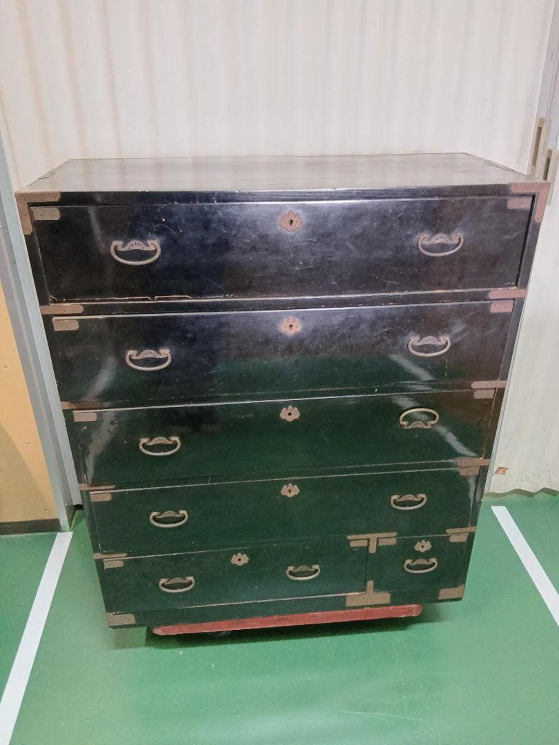 和箪笥 引き出し レトロ アンティーク 古家具 黒色