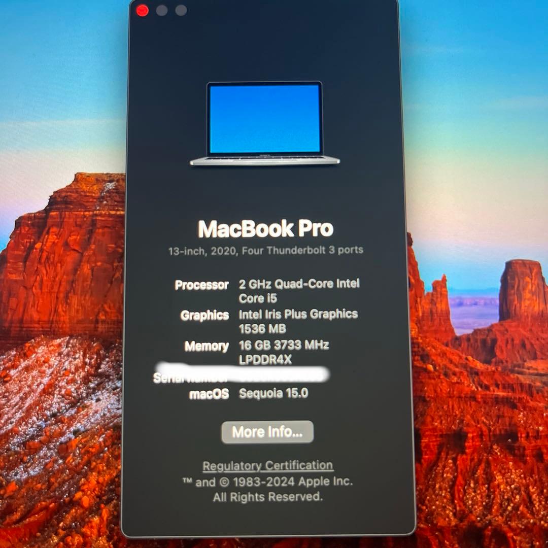 MacBook本体 2020 MacBook Pro i5 13\" 16gb 512 US