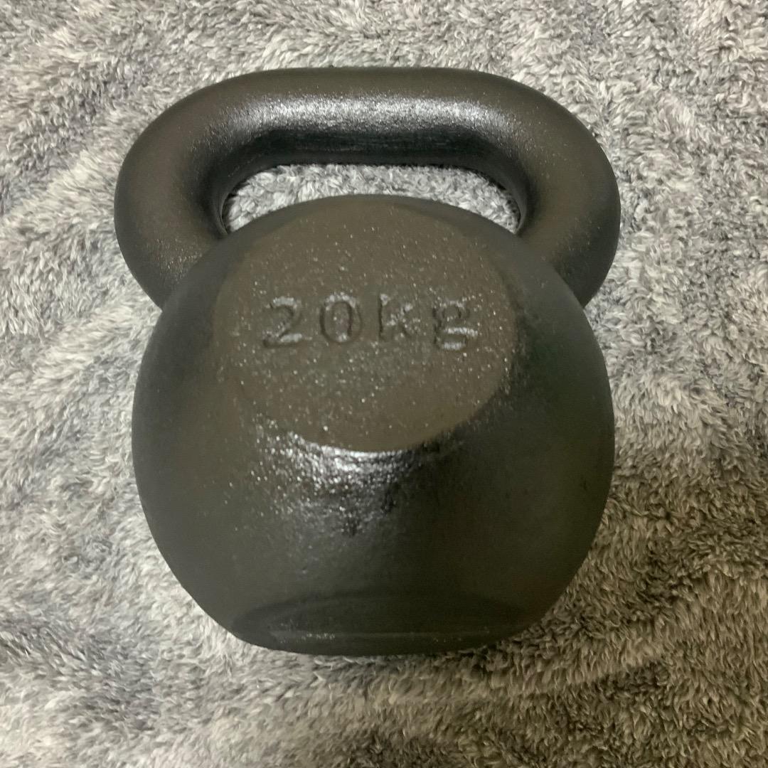 ◉ケトルベル 20kg 【送料込】（鋳鉄、一体成形、日本製/伊藤鉉鋳工所製）