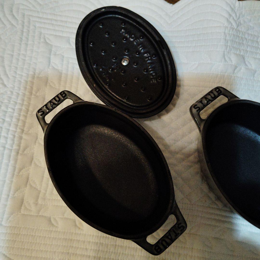ストウブココットオーバルグレー11cm2個