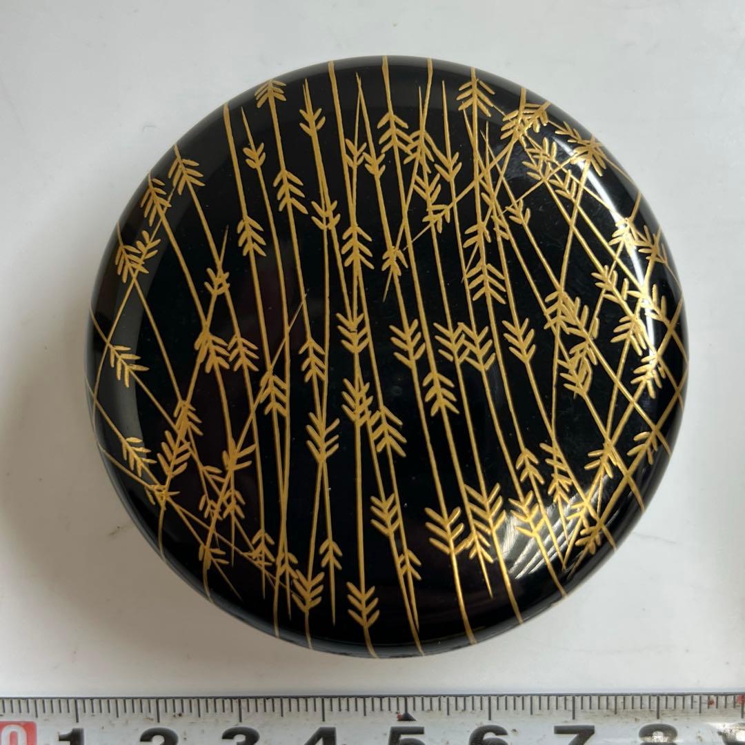 啓雲 柳蒔絵 棗 茶道具 共箱 h6.5cm 東キ8-0212☆2F