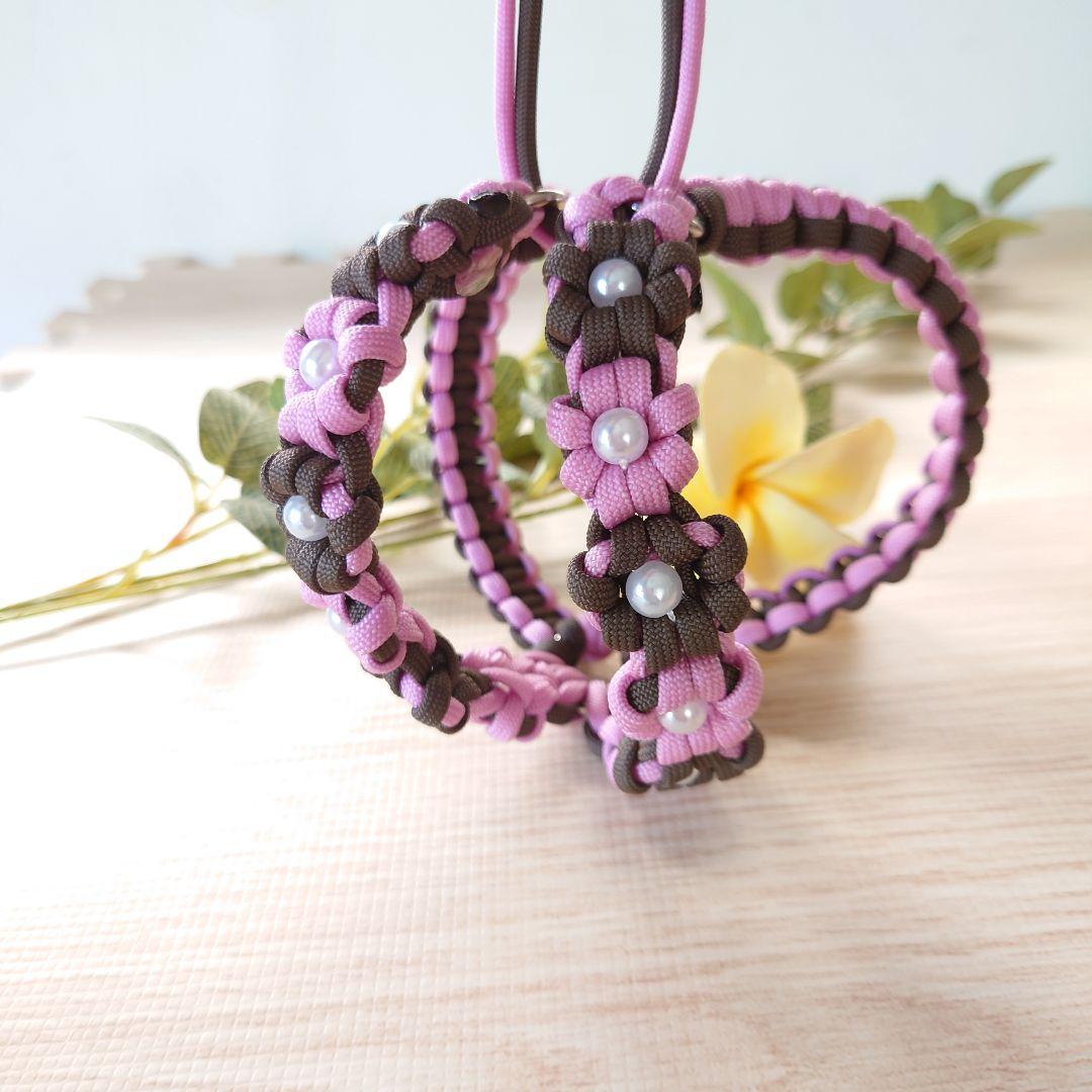 【受注製作】パラコード　ハーネス　お花いっぱいハーネス　オーダーハーネス