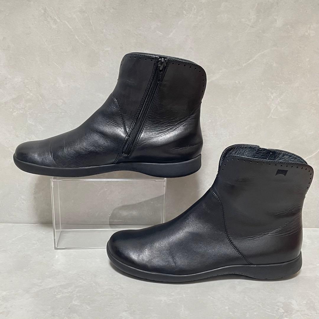【美品】カンペール ショートブーツ サイドジップ スパイラルコメット38