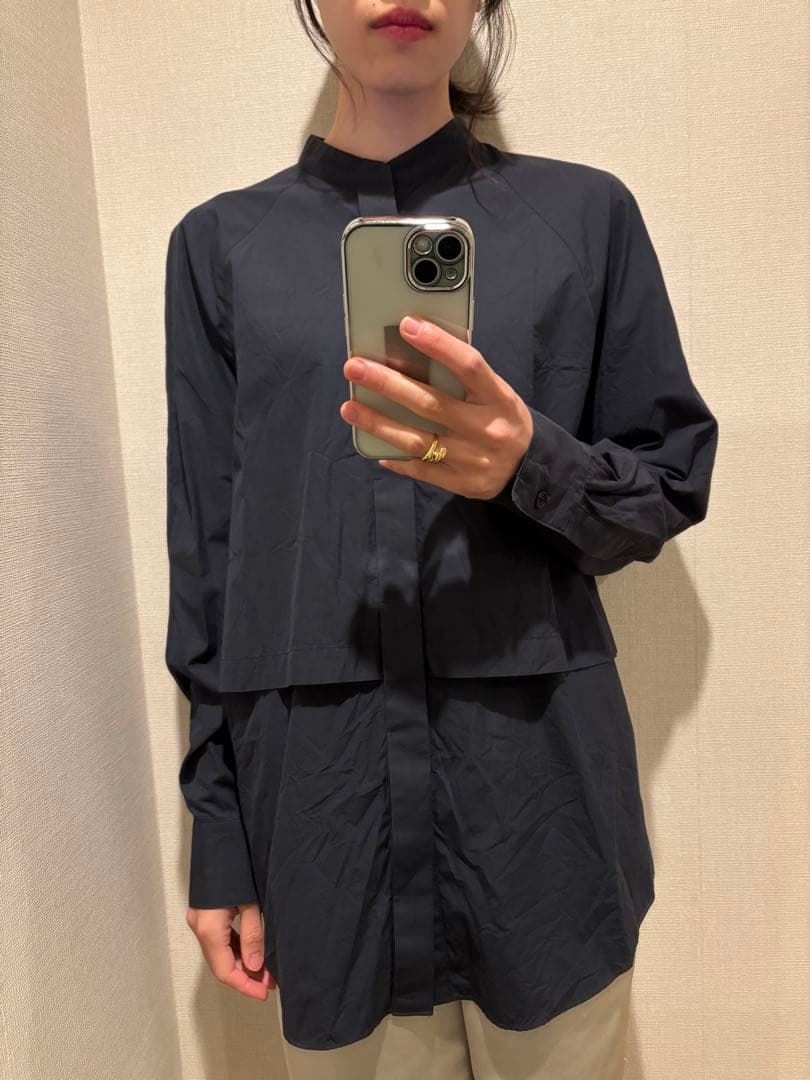 seya セヤ　ネイビー　シャツ　ブラウス