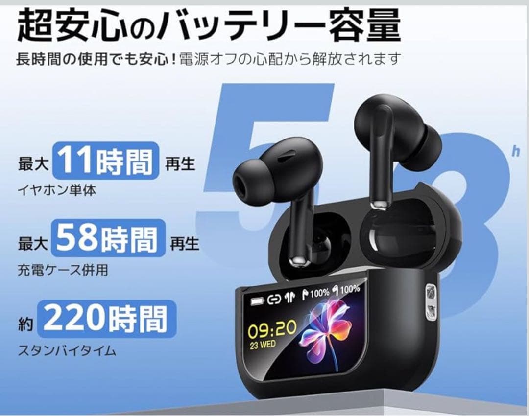 新品/未使用　完全ワイヤレスイヤホン 【2025年製】BLACK