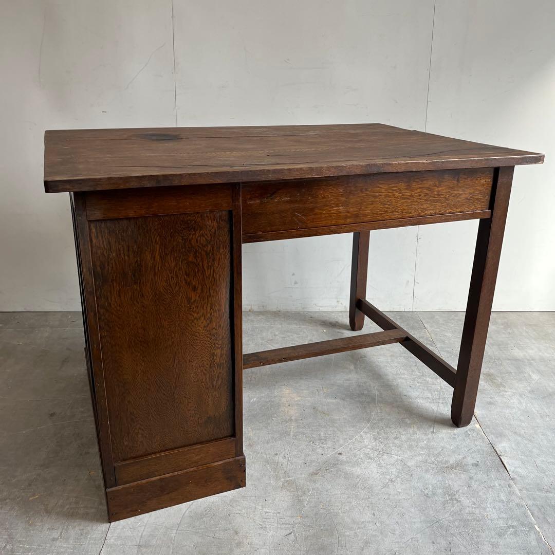 アンティーク 片袖机 デスク テーブル 昭和レトロ z481