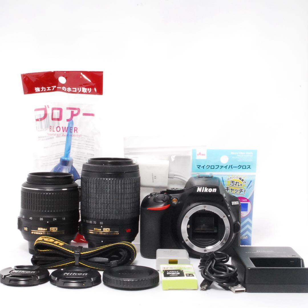 ❤️Nikon D5600 ダブルズームキット❤️一眼レフカメラ❤️手ぶれ補正付き❤️