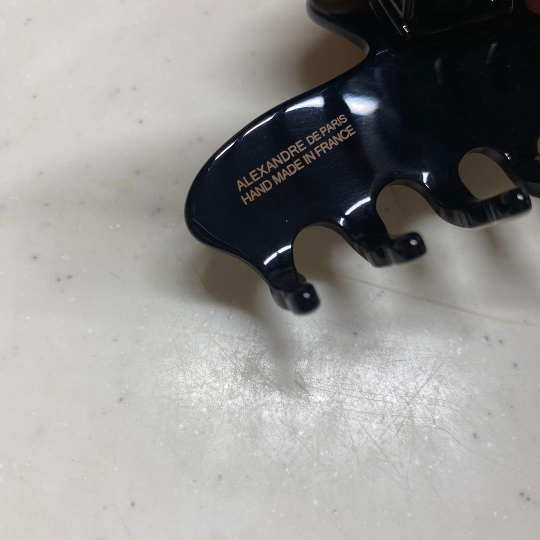 ALEXANDRE DE PARIS 50周年 ホワイトブラック ヘアクリップ