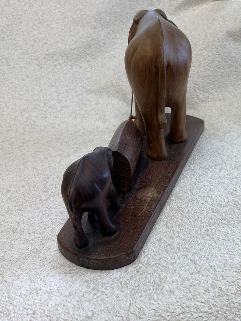 親子ゾウ　オブジェ　象　子連れ象