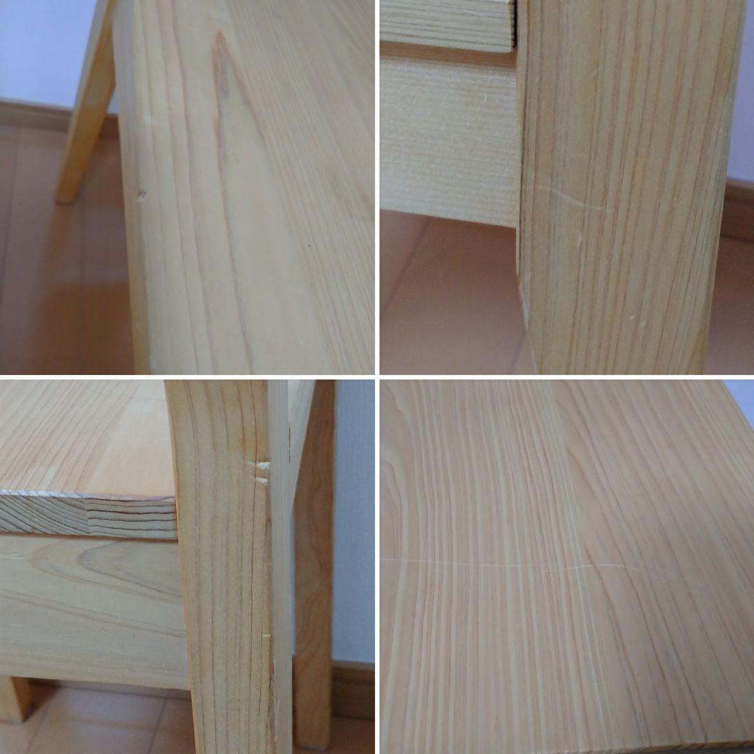 日本製　キシル　国産ヒノキ　無垢材　軽量　木製 椅子　簡易椅子