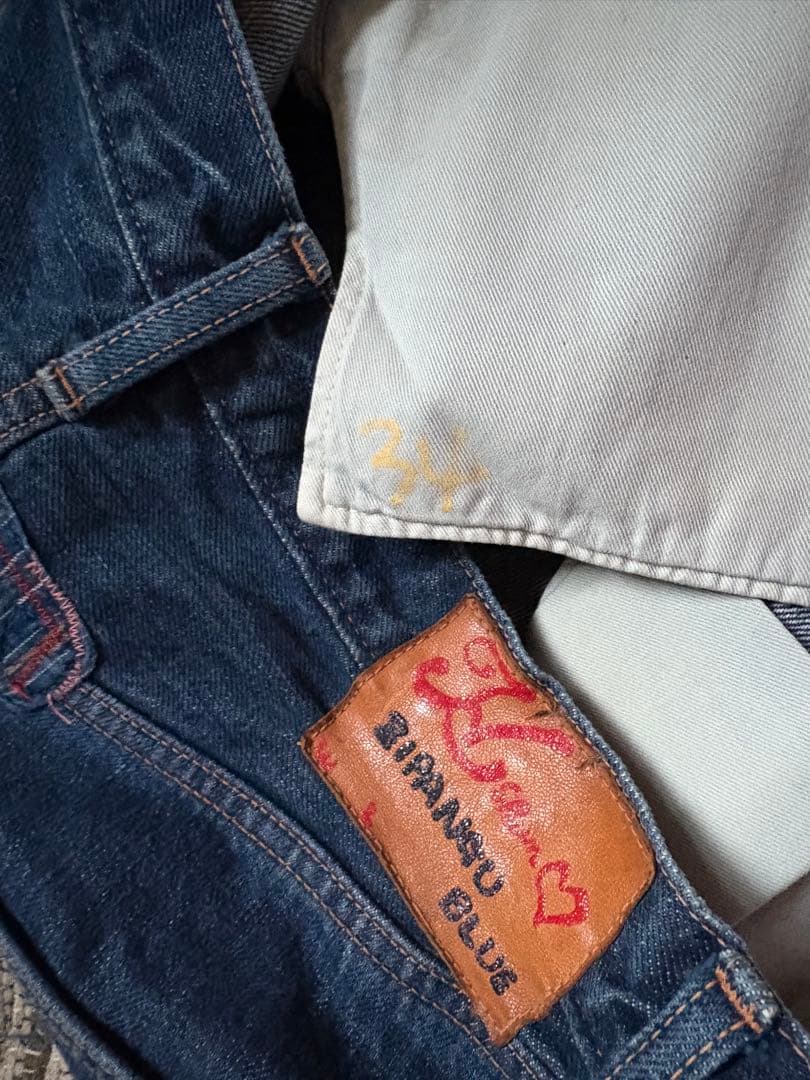 kapital キャピタル　初期　パッチワークデザイン ダークデニム　34インチ